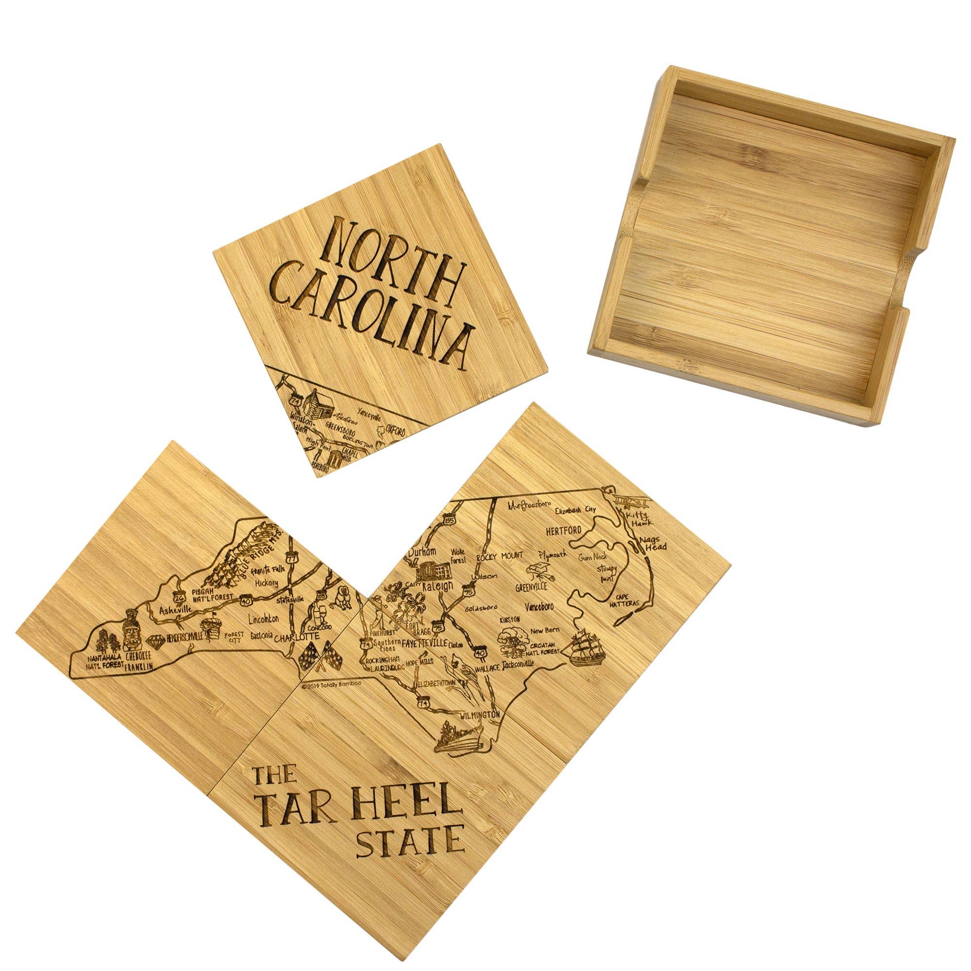 South Carolina State Gift Souvenir 4pc Cork Coaster Set